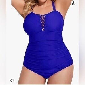 Blue One Piece Swimsuit